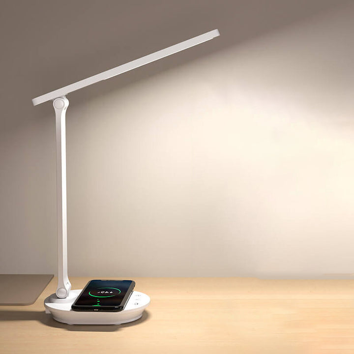モダンなダブル折りたたみ式アイケア ワイヤレス充電式LEDデスクランプ
