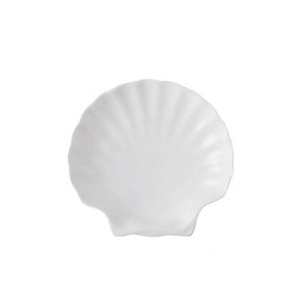 Seashells Shape Pure White Porcelain Dessert Plate