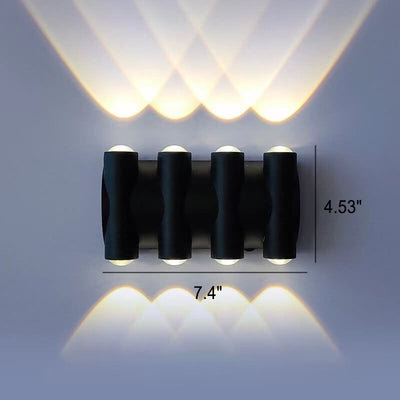 Modern Aluminum Telescope Waterproof Garden LED Outdoor Light Wall Sconce Lamp