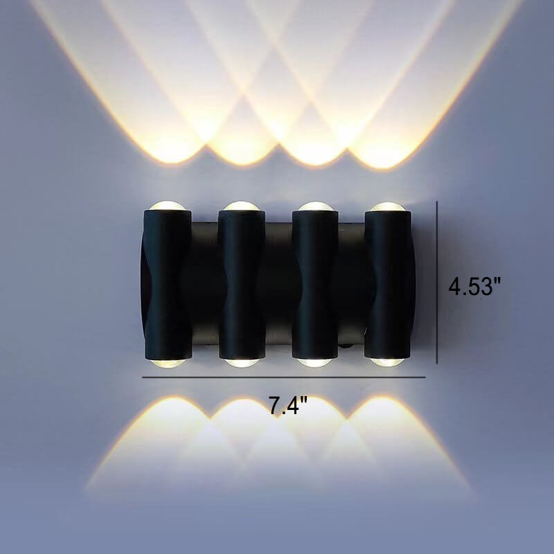 Modern Aluminum Telescope Waterproof Garden LED Outdoor Light Wall Sconce Lamp