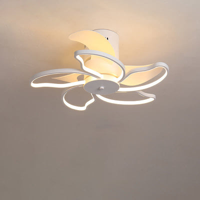 Nordic Minimalist Petal Shaped LED Semi-Flush Mount Deckenventilatorleuchte