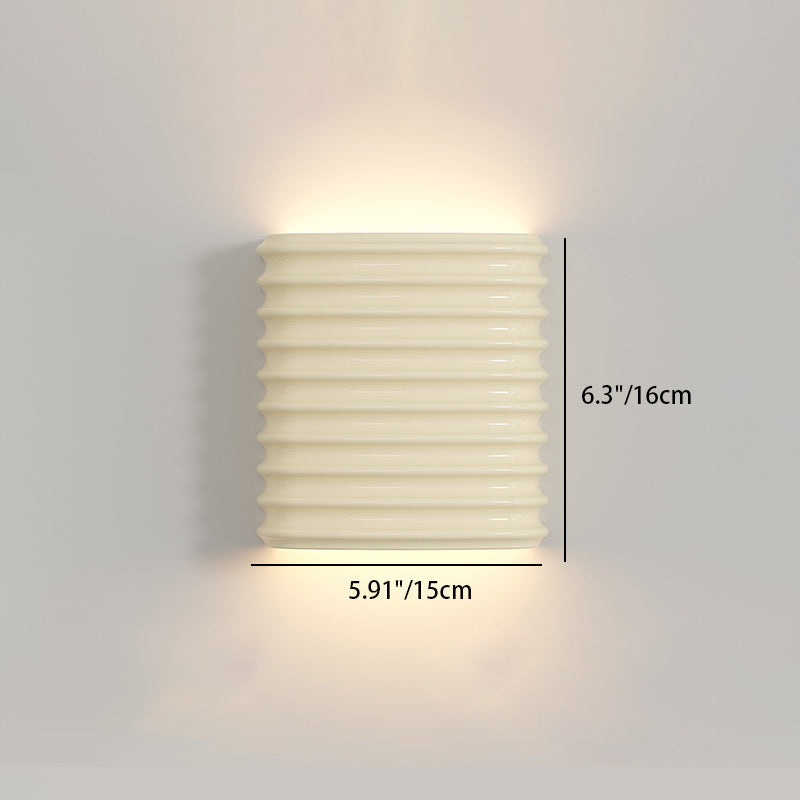 Moderne minimalistische Halbzylinder Hardware Harz 1-Licht Wandleuchte Lampe für Schlafzimmer 