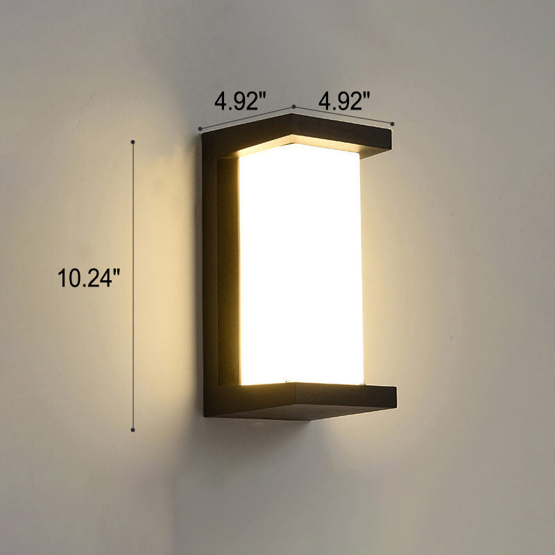 Modern Creative Geometry Aluminum Outdoor Waterproof LED Wall Sconce Lamp