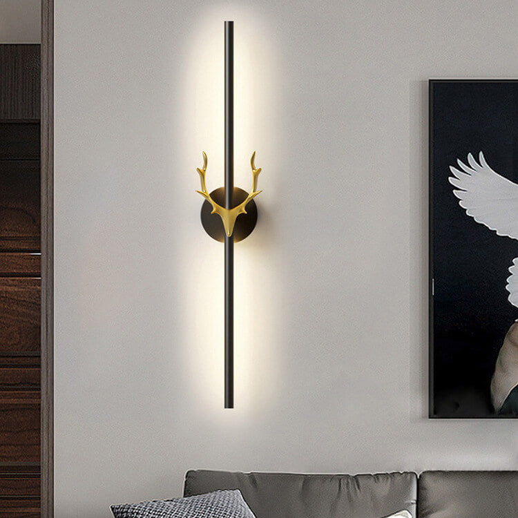 Applique murale LED en forme de bois, lumière moderne et luxueuse, longue bande en aluminium, lampe 