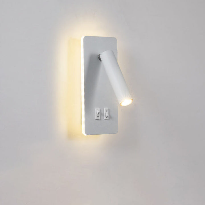 Moderner nordischer quadratischer Spot aus Eisen, drehbare LED-Lese-Wandleuchte für Wohnzimmer &amp; Schlafzimmer 