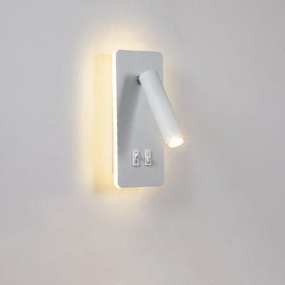 Nordischer minimalistischer quadratischer Strahler Drehbare LED-Lesewandleuchte