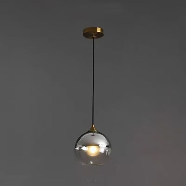 Moderne Einfachheit Kugelförmige 1-flammige Pendelleuchte mit Glasschirm für Schlafzimmer 