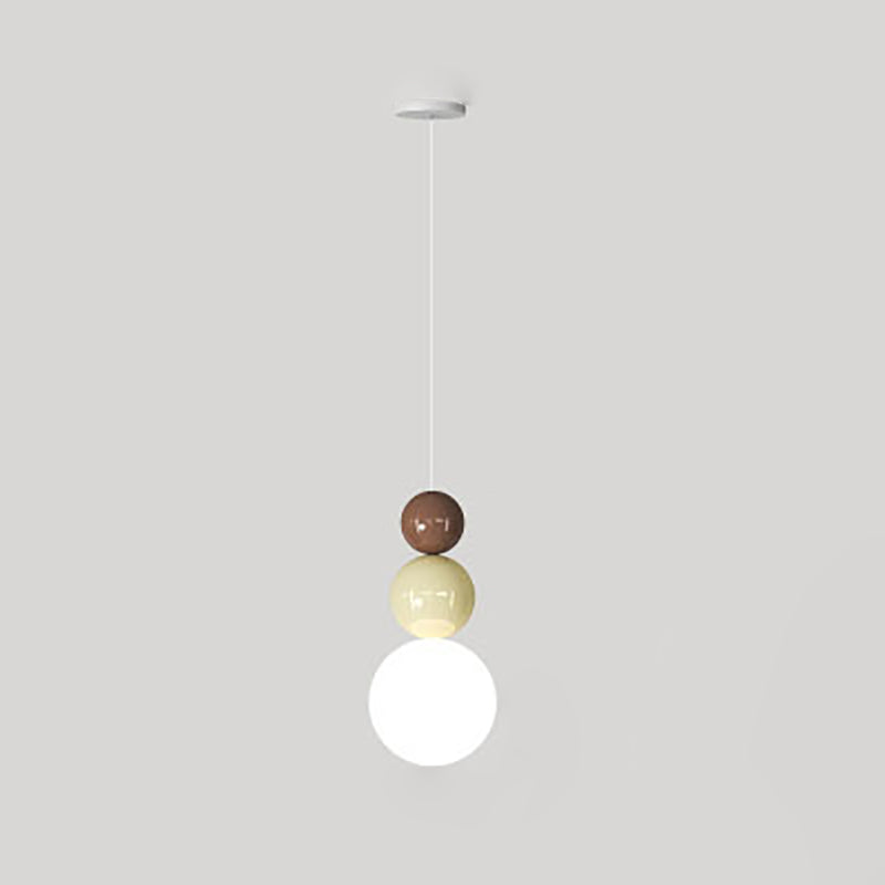 Moderne minimalistische Kürbiskugel-Hardware, rotationsgeformte 1-flammige Pendelleuchte für Wohnzimmer 