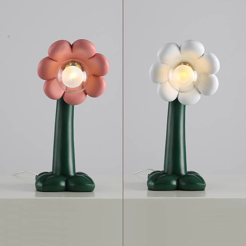 Nordic Creative Flower Resin 1-Light Decorative Table Lamp