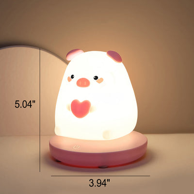 Creative Silicone Animal USB Rechargeable Night Light Decorative Table Lamp