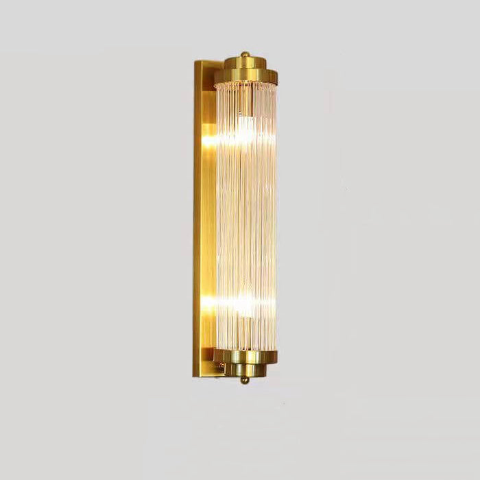Lámpara Aplique de Pared de Lujo Moderno Cilindro de Cristal Rotación de 2 Luces 