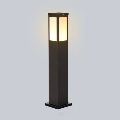 Modern Solar Lawn Square Column Outdoor Waterproof Path Lamp