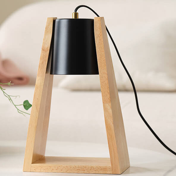 Lámpara de Mesa de Cera Derretida de 1 Luz de Tronco de Hierro de Cono Simple Japonés 