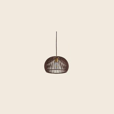 Nordic Vintage Basswood Oval Geometrie 1-Licht Pendelleuchte 