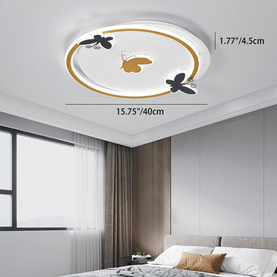 Moderne minimalistische runde quadratische Eisen-Aluminium-Acryl-LED-Deckenleuchte für das Wohnzimmer 