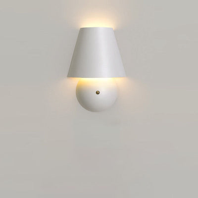 Applique murale LED en fer acrylique rond trapézoïdal crème moderne 