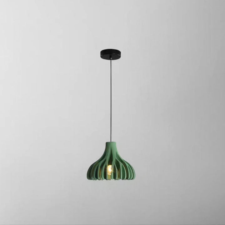 Contemporary Nordic Macaron Coral Resin Shade 1-Light Pendant Light For Dining Room