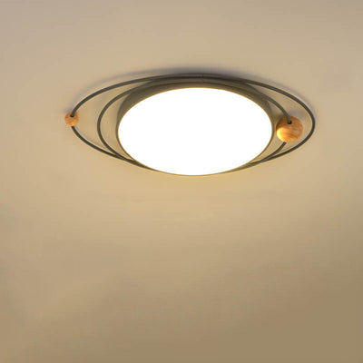 Nordic Creative Round Iron Ring LED Flush Mount Ceiling Light