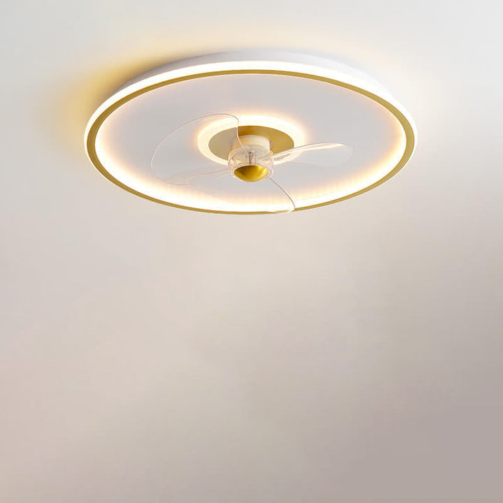 Moderne Acryl Runde Minimalistische LED-Deckenventilatorlampe 