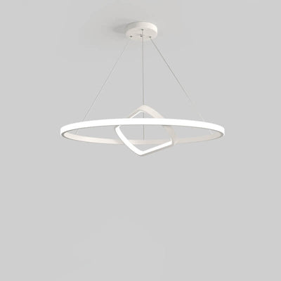 Italienische minimalistische Kreisgeometrie-Insellicht-LED-Kronleuchter 