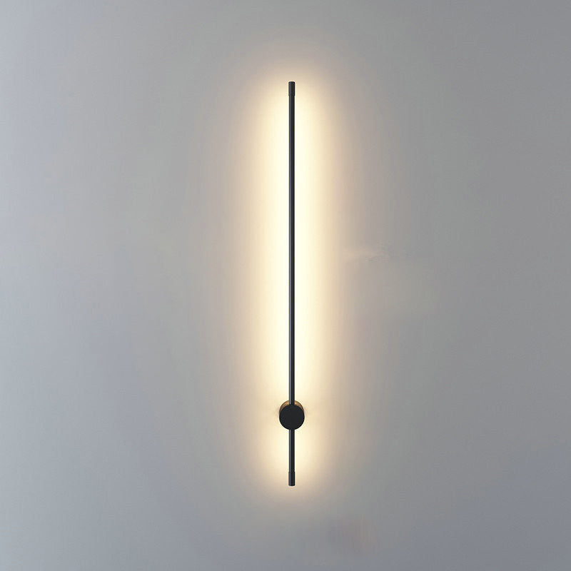 Modern Minimalist Aluminum Straigh Line LED Wall Sconce Lamp For Living Room