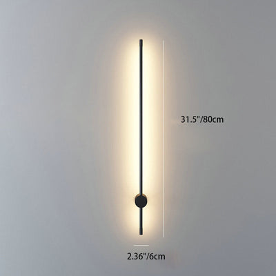 Modern Minimalist Aluminum Straigh Line LED Wall Sconce Lamp For Living Room