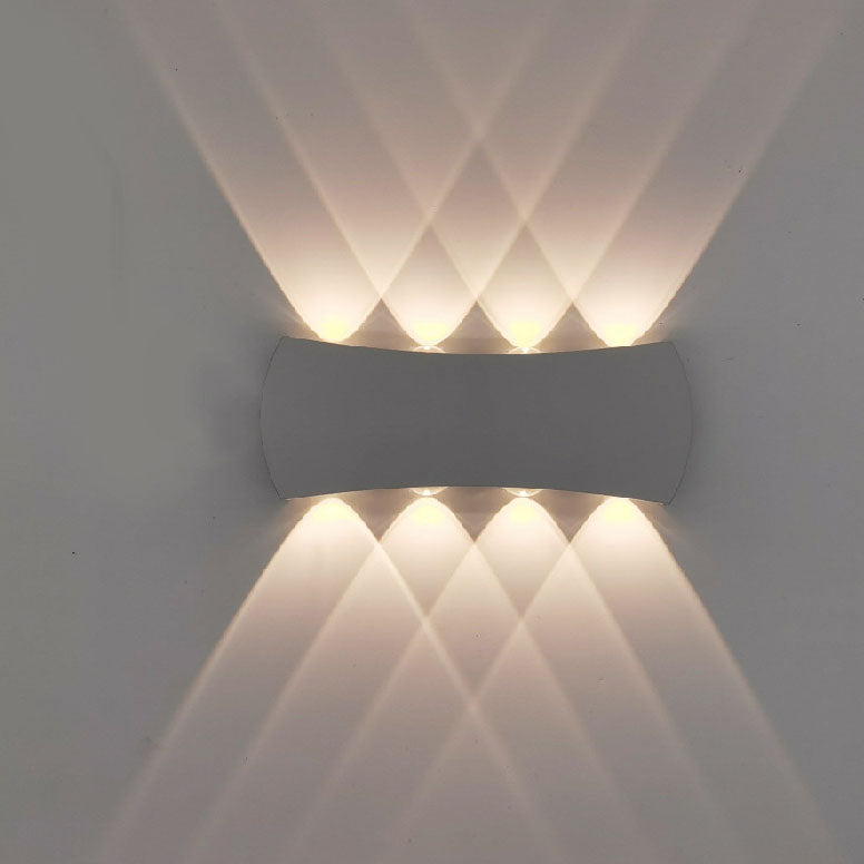 Simple Creative Arc Rectangular LED Outdoor Waterproof Wall Sconce Lamp