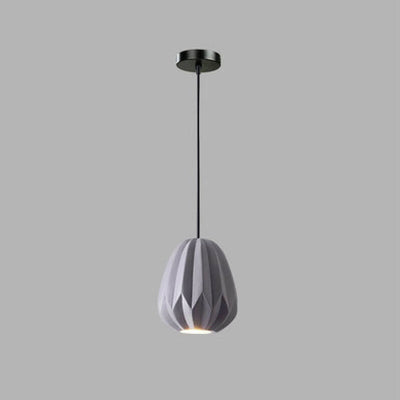 Nordic Macaron Texture Oval Resin 1-Light Pendant Light