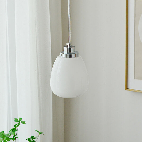 Nordic White Glass Magic Bean Circle Ring 1/3/5/8 Light Chandelier