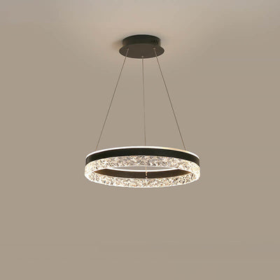 Moderner minimalistischer LED-Kronleuchter mit hohlem Design 