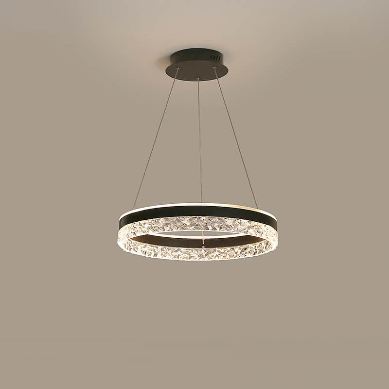 Moderner minimalistischer LED-Kronleuchter mit hohlem Design 