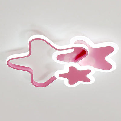 Nordic Cartoon Star Shape LED Flush Mount Ceiling Light