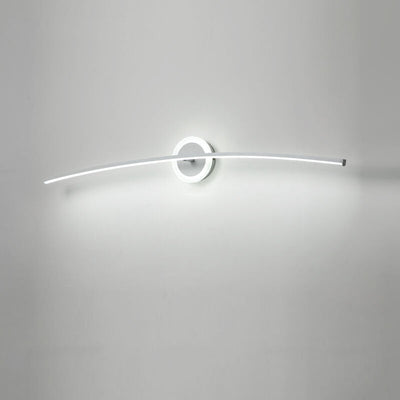 Modern Minimalist Curved Line LED Mirror Front Light Wall Sconce Lamp