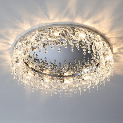 Modern Crystal Pendant Nordic Light Luxury 6/8/12-Light Flush Mount Light