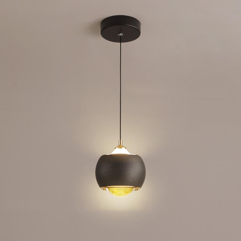 Moderne minimalistische Orb Ball Iron anhebbare LED-Pendelleuchte 