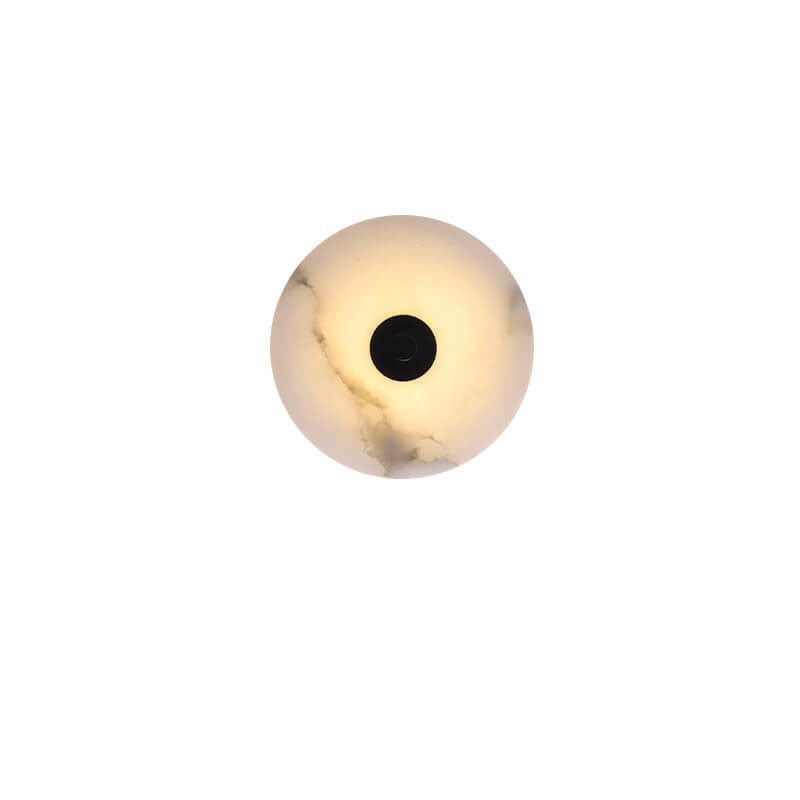 Modern Luxury Round Marble Iron LED Wall Sconce Lamp