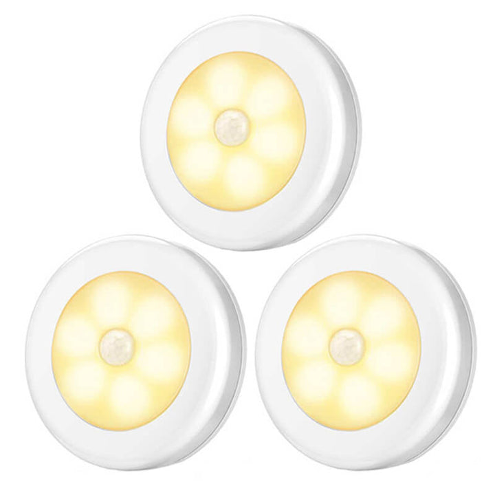 Lampe murale à LED ronde avec détection intelligente du corps humain 