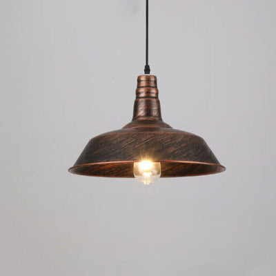 Industrial Style Retro Wrought Iron Disc-shaped 1-Light Pendant Light