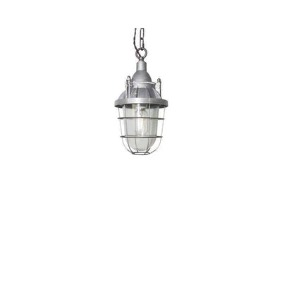 Vintage Industrial Die-Cast Zinc Glass Dome 1-Light Pendant Light