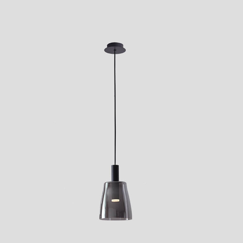 Minimalist Clear Glass Bell 1-Light LED Pendant Light