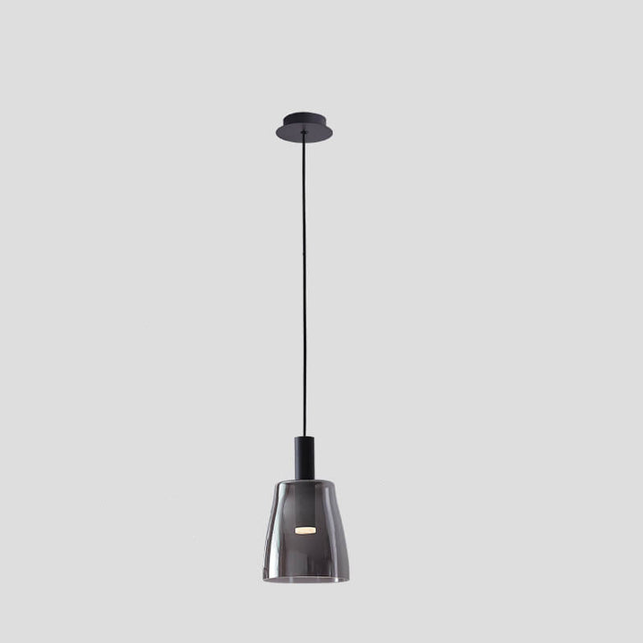 Minimalist Clear Glass Bell 1-Light LED Pendant Light