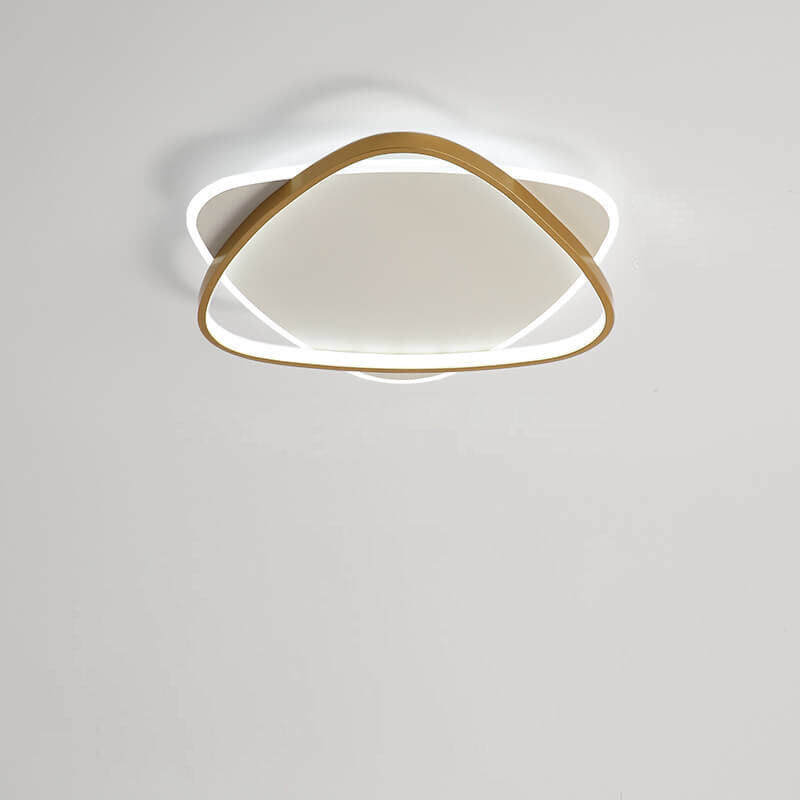 Modern Minimal Creative Triangle Iron Acrylic LED Flush Mount Light