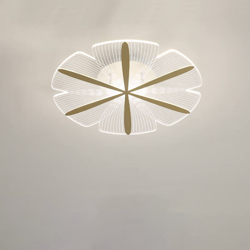 Modern Creative Clear Acrylic Round Flower LED Flush Mount Ceiling Light
