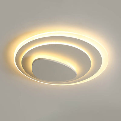 Nordic Simple Geometric Wrought Iron Acrylic LED Flush Mount Ceiling Light