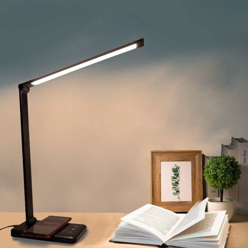 Eye Protection Aluminum Alloy Folding Touch 5-Speed Dimming LED Desk Lamp