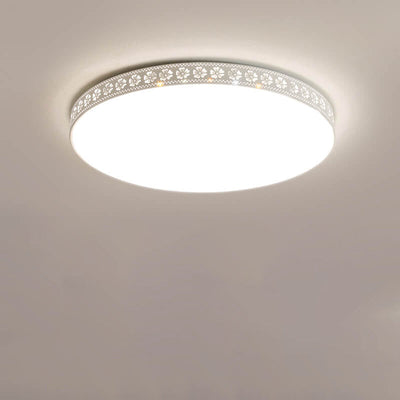 Modern Minimalist Plum Blossom Round LED Flush Mount Ceiling Light