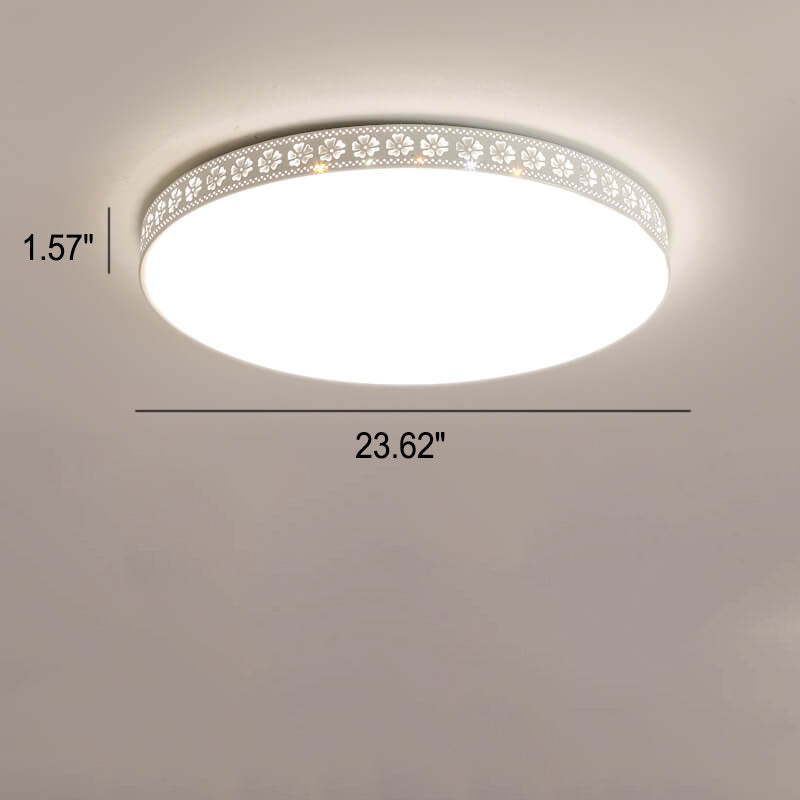 Modern Minimalist Plum Blossom Round LED Flush Mount Ceiling Light