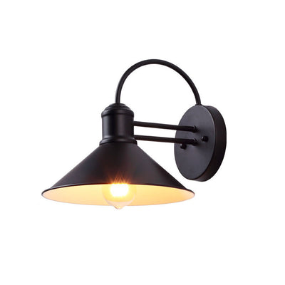 Retro Industrial Barn Iron Antique 1-Light Outdoor Waterproof Wall Sconce Lamp