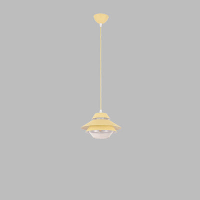 Moderne minimalistische Flying Saucer Macaron 1-Licht-Pendelleuchte