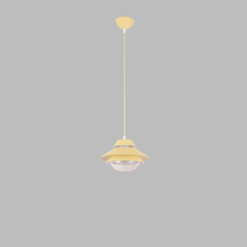 Moderne minimalistische Flying Saucer Macaron 1-Licht-Pendelleuchte